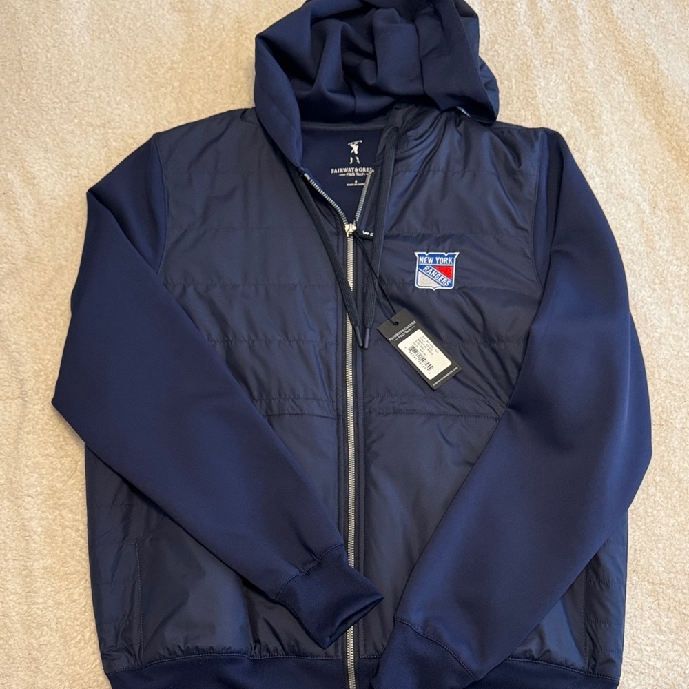 Fairway and Greene Navy Blue New York Rangers Men's Golf Jacket